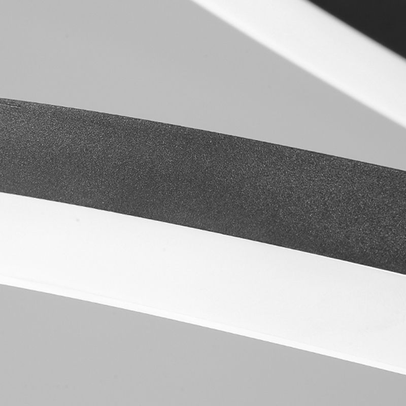 Twisted Strip Shape Pendant Lighting Nordic-Style LED Metal Suspension Light