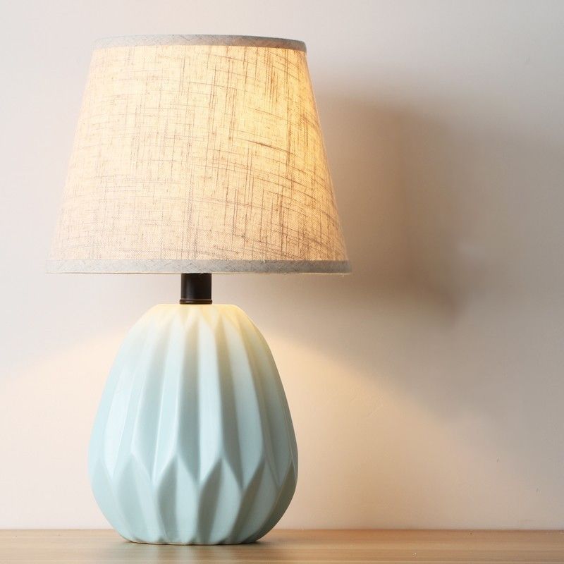 1 tête Conical Shade Task Éclairage modernisme Fabric de tissu Lumière en bleu pour l'étude