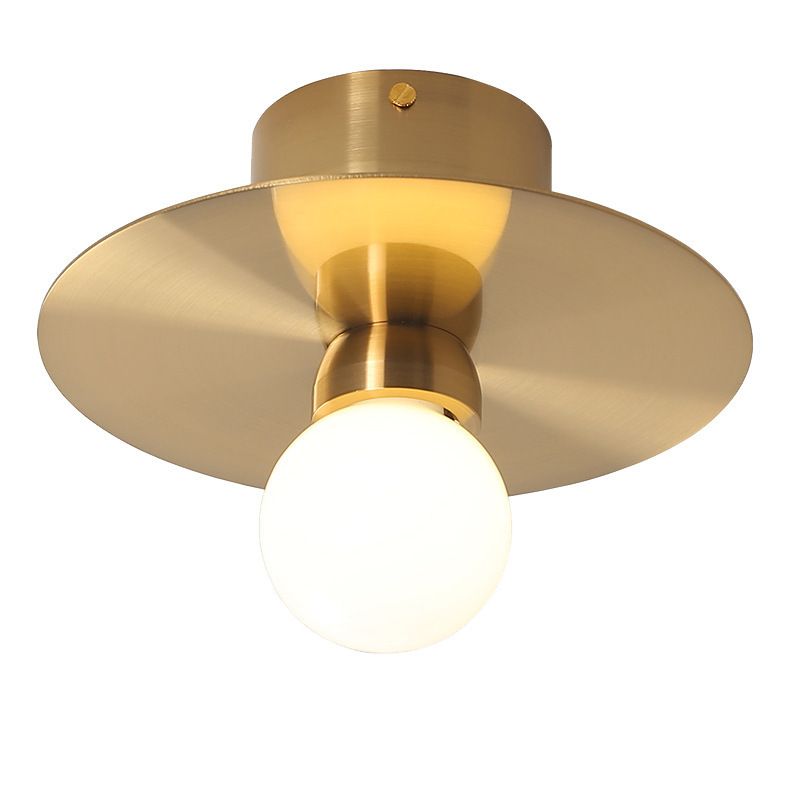 Modern Style Sphere Wall Light Sconces Glass 1 Light Wall Lighting Ideas in Gold
