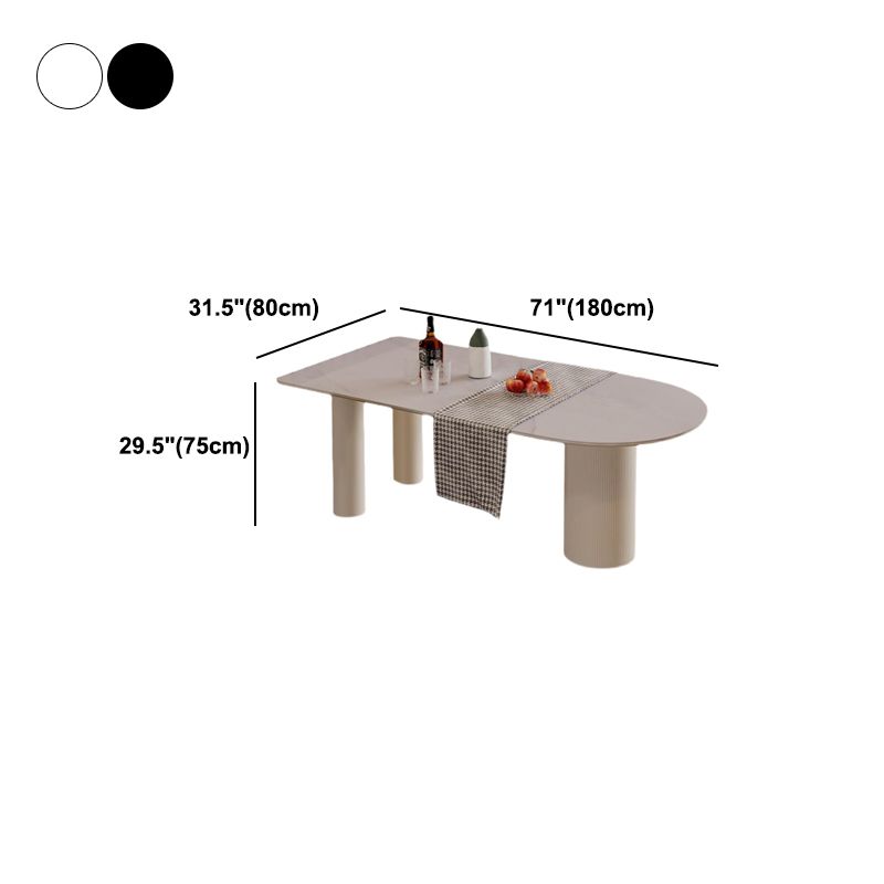 Free Form Stone Top Dining Table Modern Tripod Dining Table for Restaurant