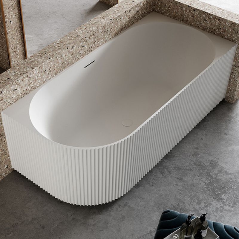 Antique Finish Soaking Bathtub Corner Modern Back to Wall Bath Tub