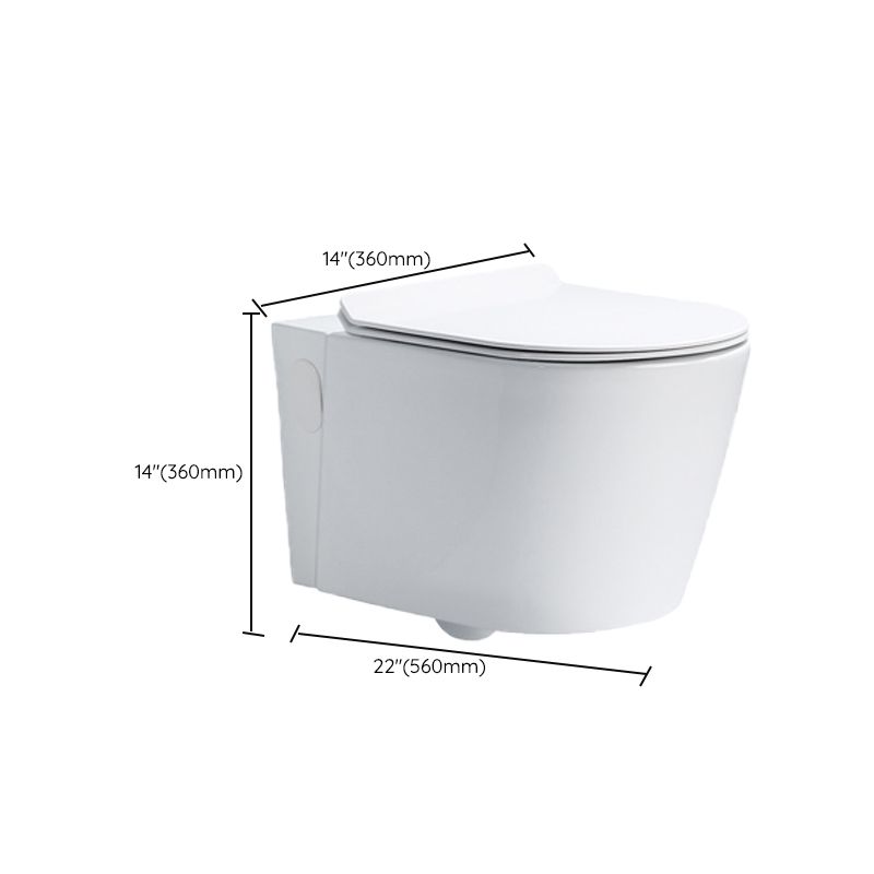 Modern Ceramic White Flush Toilet Wall Hung Urine Toilet with Seat for Bathroom