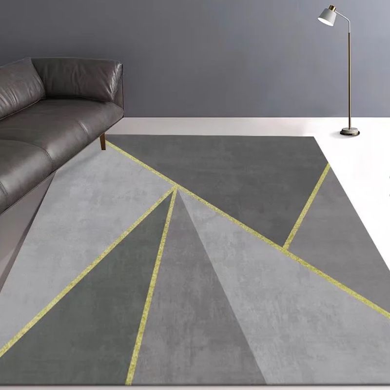 Modern Geometric Carpet Funky Indoor Rug Polyester Stain Resistant Area Rug