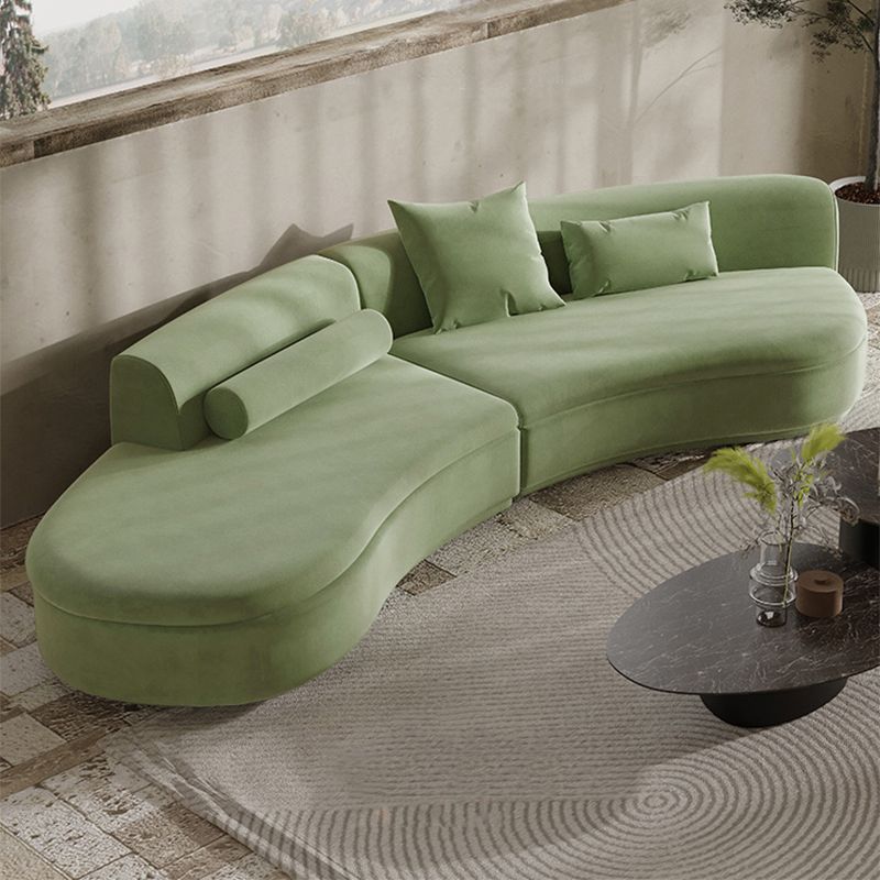 Nordic Style 27.5"H Velvet Armless Sofa& Chaise for Living Room