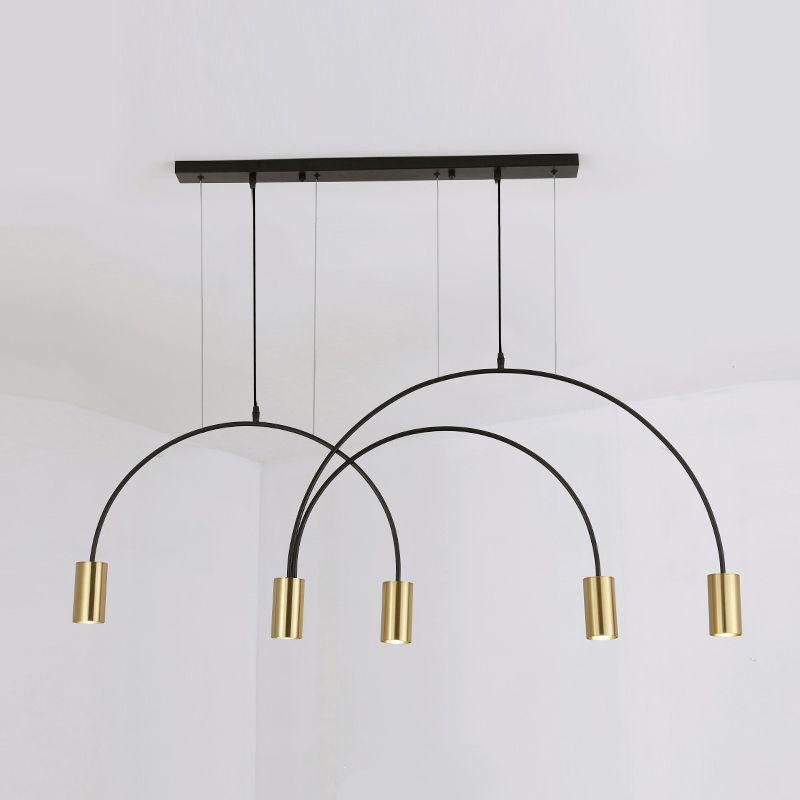 Contemporary Pendant Lights Cylinder Hanging Lighting Fixtures Metal for Kitchen Island
