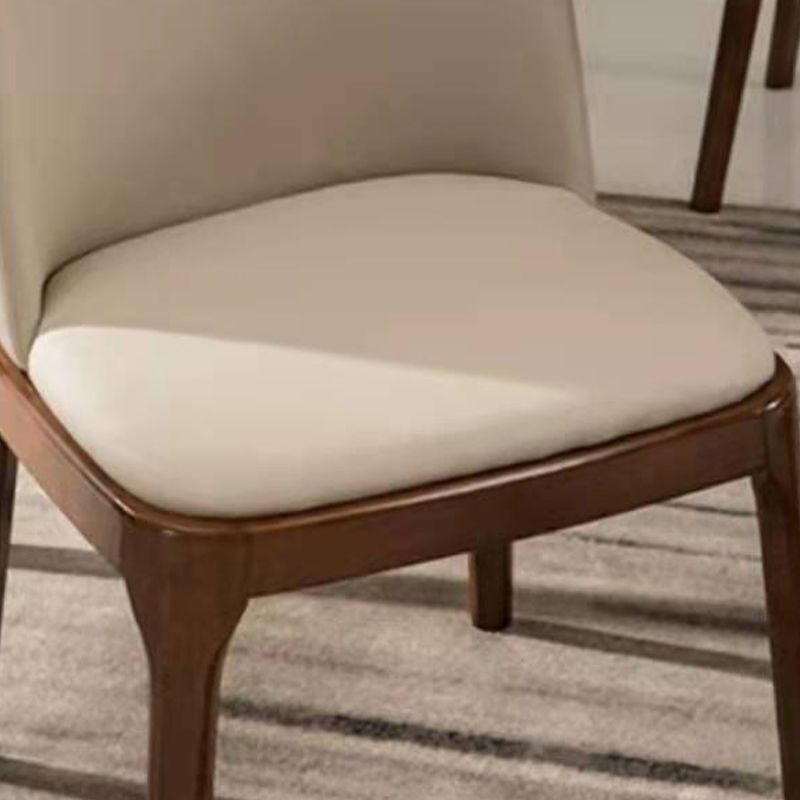 Eigentijdse eetkamerstoelen eetstoelen met armloze zijstoelen met houten benen