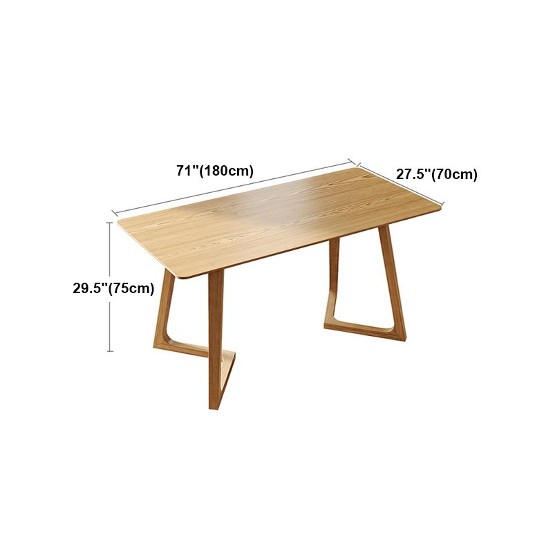 Moderne dennenhouttafel voor restaurant rechthoek binnen tafel met dubbele voetstuk