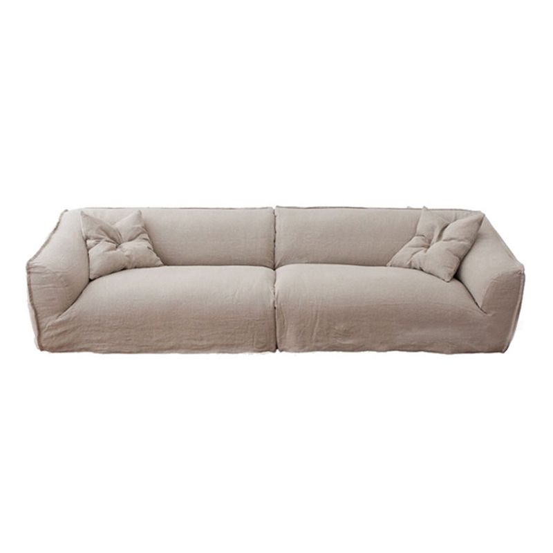Divano moderno di lino da 38,5 "W divano braccio top cuscino per soggiorno