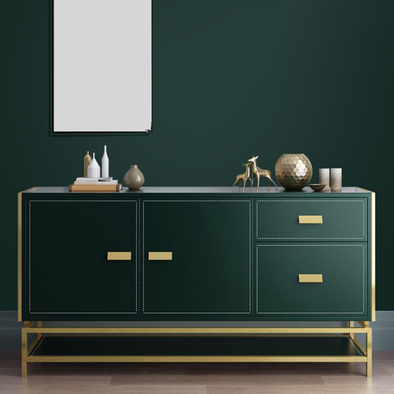 Glam Style Dining Buffet 59"L Wood Side Board with Cabinets and Drawers