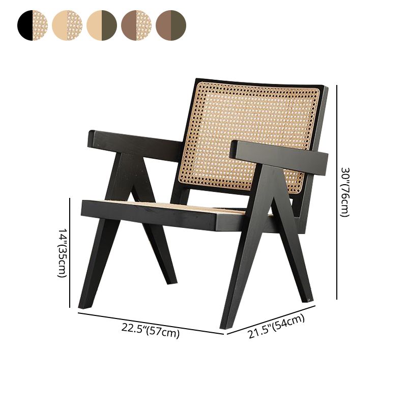 Silla de comedor de madera tradicional, sillón de comedor con respaldo de caña para uso doméstico