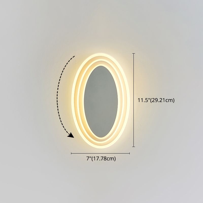 Layered Metal Wall Light Sconce Nordic Style LED Wall Mounted Light for Living Room