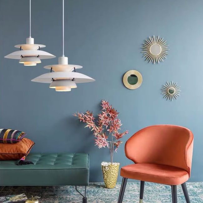 Aluminium nordique multi-couleurs en option en aluminium Light Light 1-Light Minimism Lighting Forwing For Restaurant Cafe Shop