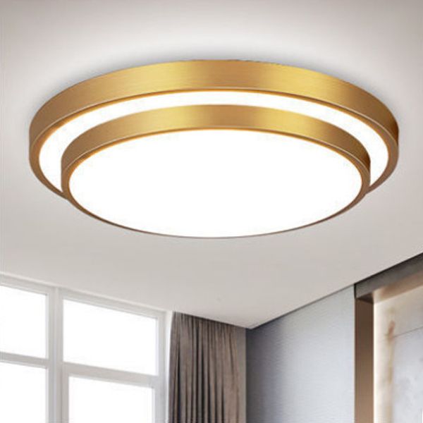 Moderne eenvoudige LED-plafondlamp aluminium ronde inbouwmontage voor gang