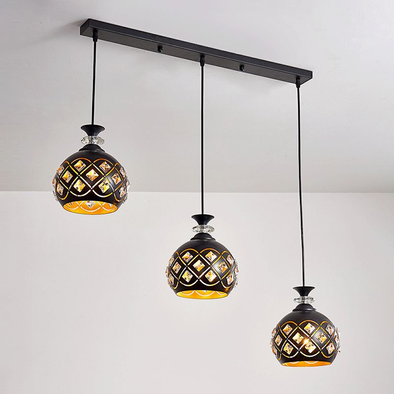 Black Globe/Oval/Water Androp Light Modernist Multifiling Lampfil