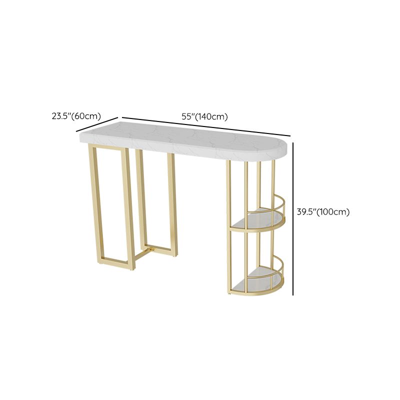 Contemporary Counter Height Pub Set 1/3/5 Pcs Bar Table and Stools with Metal Frame