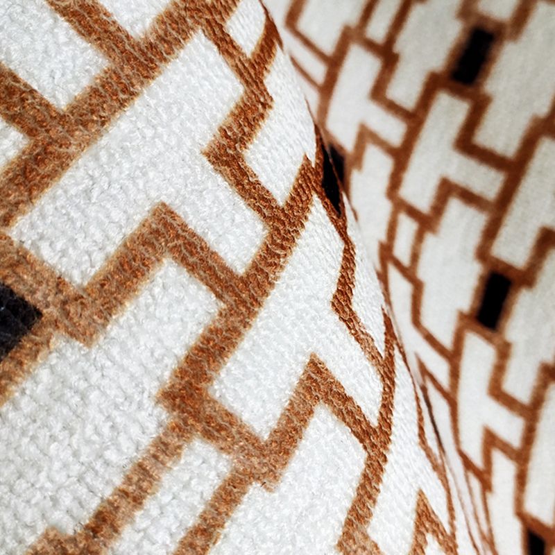 Brown Modern Carpet Geometric Pattern Polyester Area Carpet Anti-Slip Area Rug for Home Decor