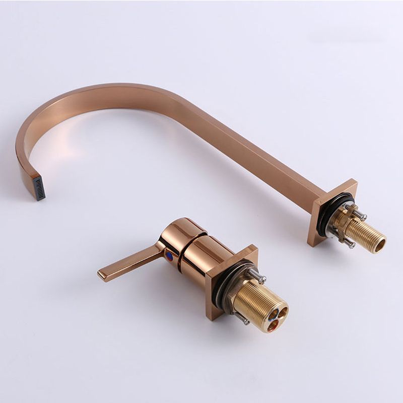 1-Handle Bathroom Faucet with Swivel 2 Hole Widespread Bathroom Sink Faucet