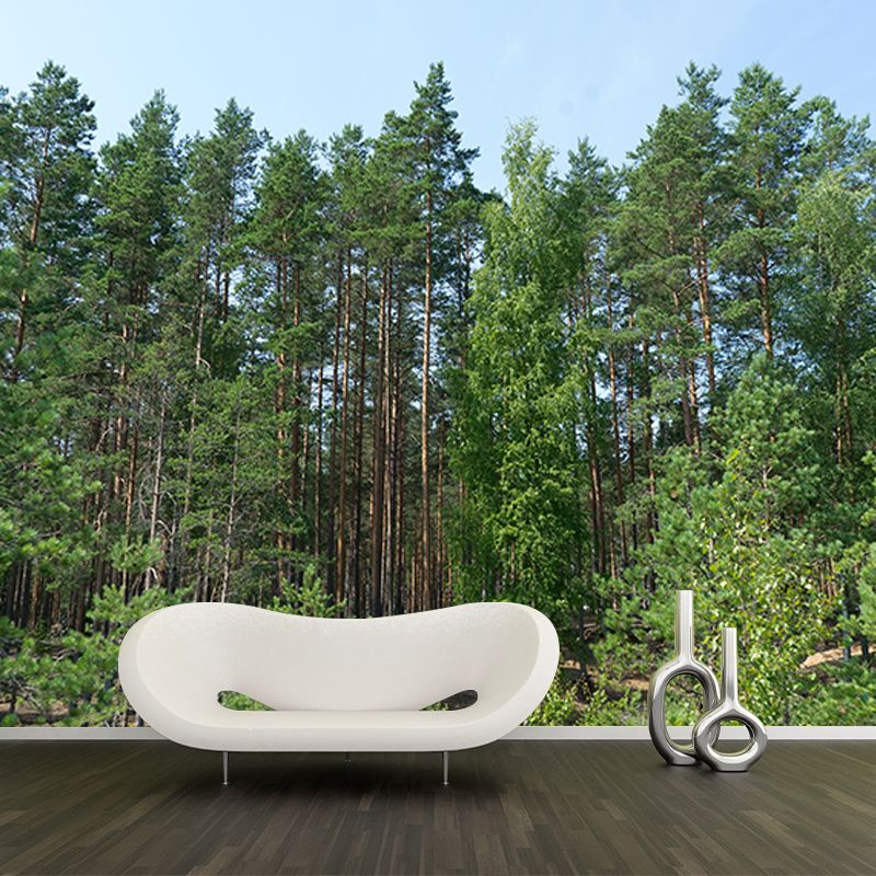 Modern Style Forest Mural Full Size Wall Art for Sleeping Room, Water Resistant