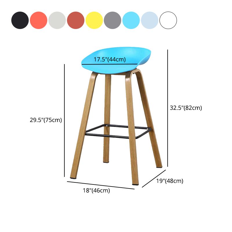 Contemporary Simple Counter Stools 29 Inch Indoor Bar Stool with Metal Leg