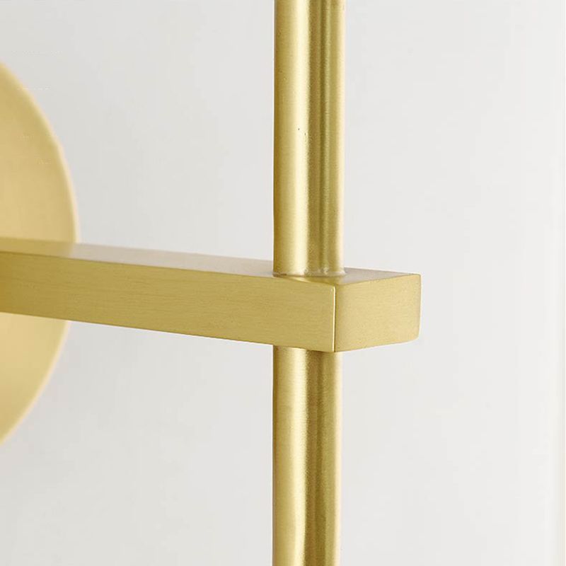 Modern Style Wall Lighting Fixture Gold Shaded Wall Mounted Light with Crystal Shade