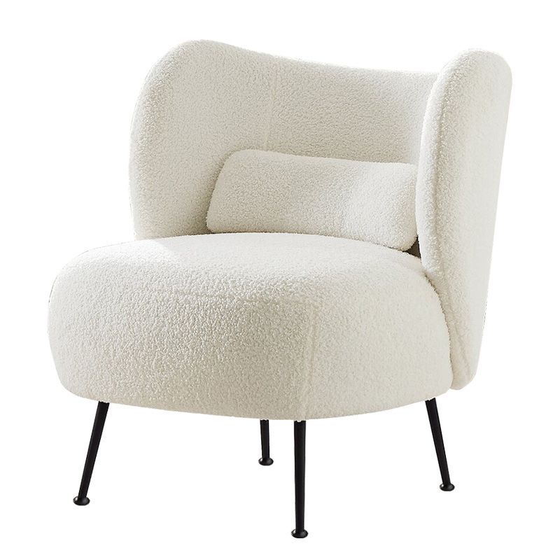 27.5"Wide Pillow Back Armless Slipper Accent Chair for Bedroom