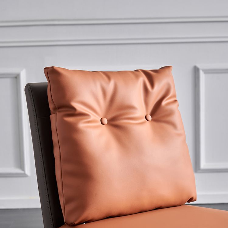 Modern Home Solid Back Chair Leather Matte Finish Dining Chair