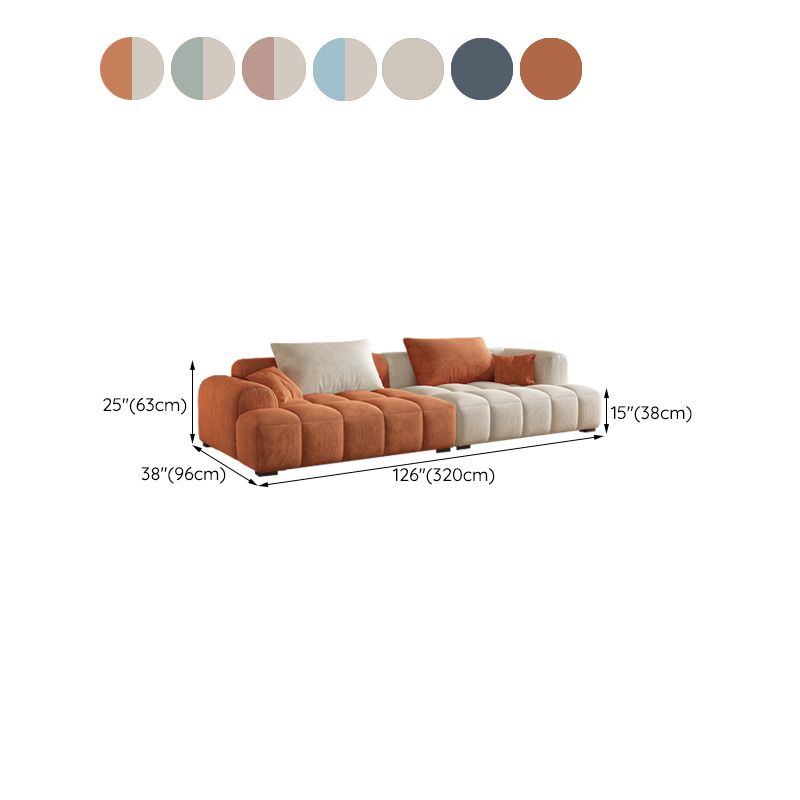Contemporary Flannel Seating Living Room Loveseat with Pillows