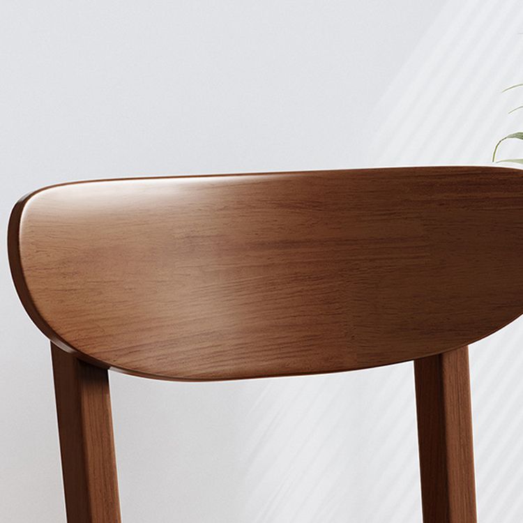 Solid Wood Dining Chair Industrial Style Armless Chair for Dining Room