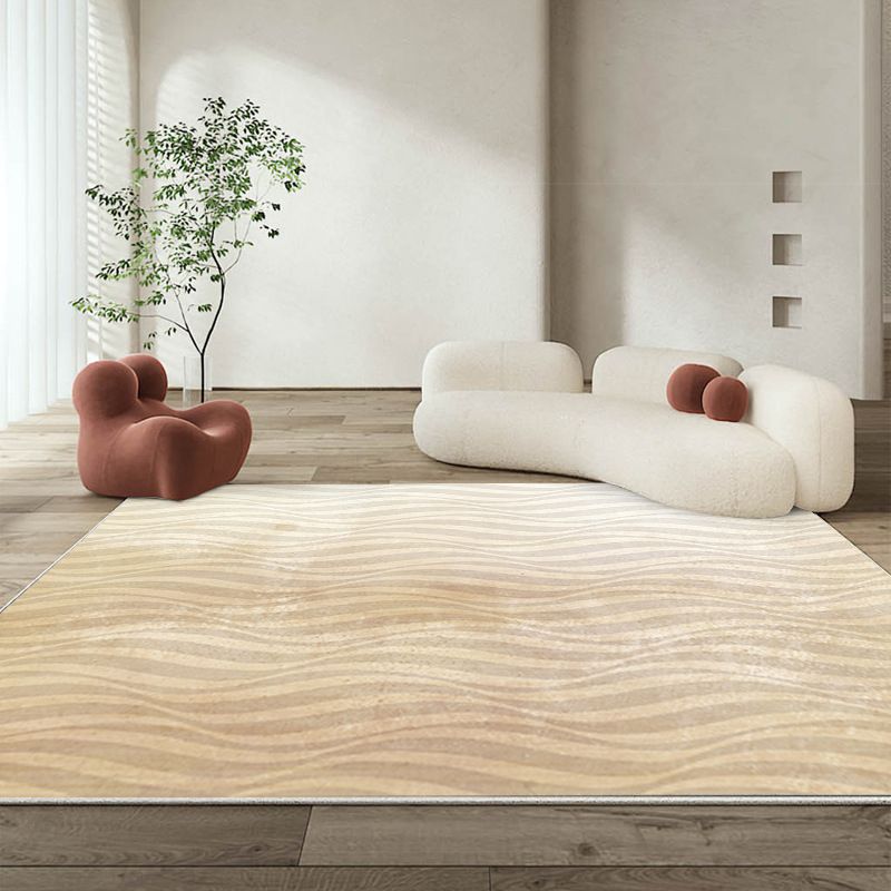 Abstract Style Living Room Rug Abstract Carpet Polyester Washable Area Rug