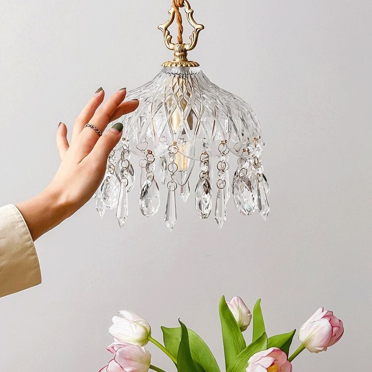 Dome Shape Glass Wall Light Modern Style 1 Light Wall Light Sconce in Gold
