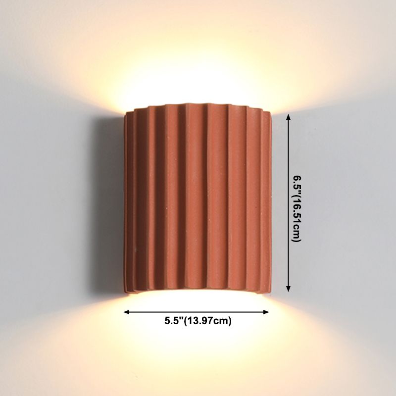 Moderne nordische Makkaronwand-Lampenharzzylindrisch 2-Licht-Wandleuchte für Innenräume