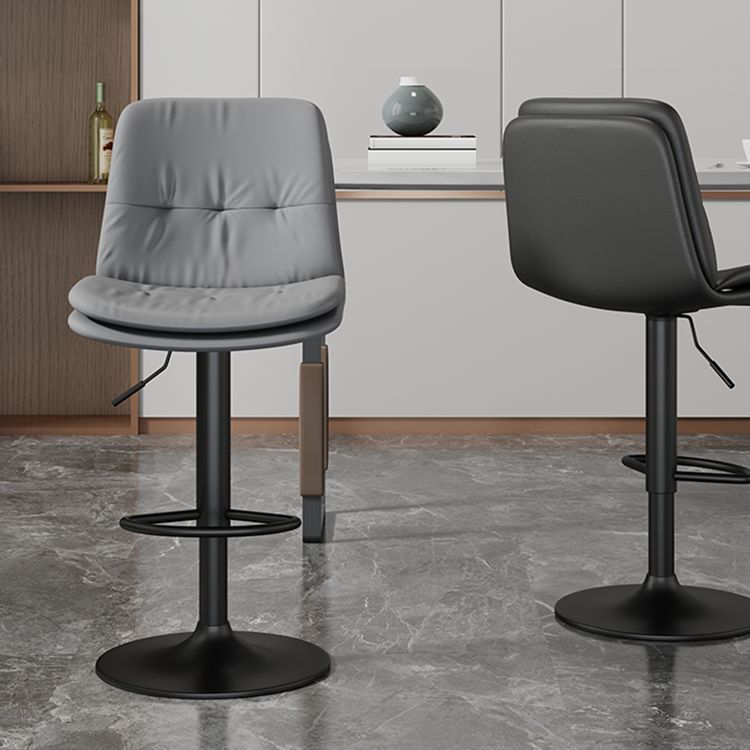 Living Room Nordic Liftable Barstool Leather Bar Stool with Pedal