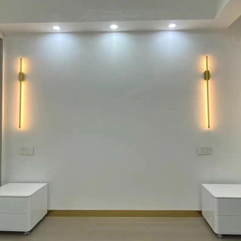 Lineare Wandlampe Aluminium Einfacher LED -Wandleuchten für Schlafzimmer LED -Wandleuchte
