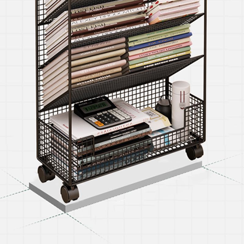 Scandinavian Children's Book Display Freestanding Steel Shelf Bookcase