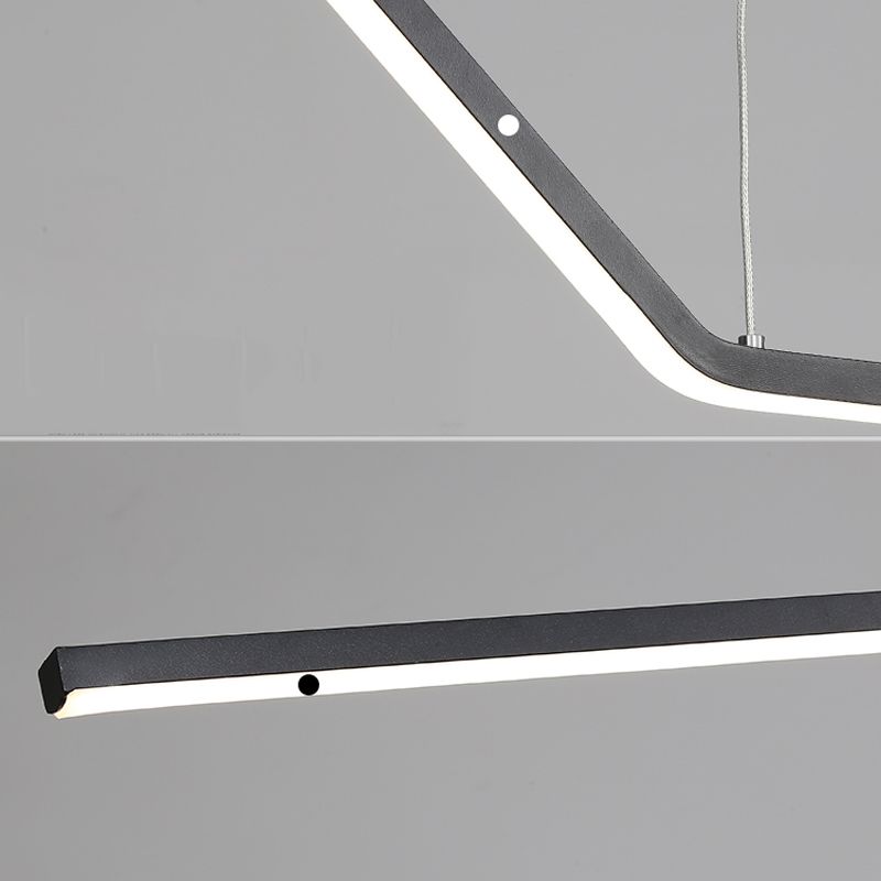 1 Light Linear Island Lights Contemporary Metal Island Éclairage Idées de cuisine