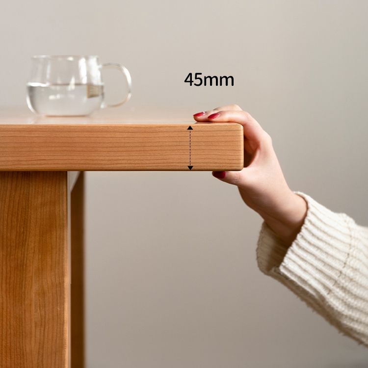 Tavolo da cucina in legno in legno in stile fattoria fisso set di 4 marroni per sala da pranzo