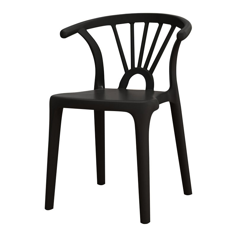 Modern Home Plastic Arm Chair Matte Finish Wishbone Dining Chair