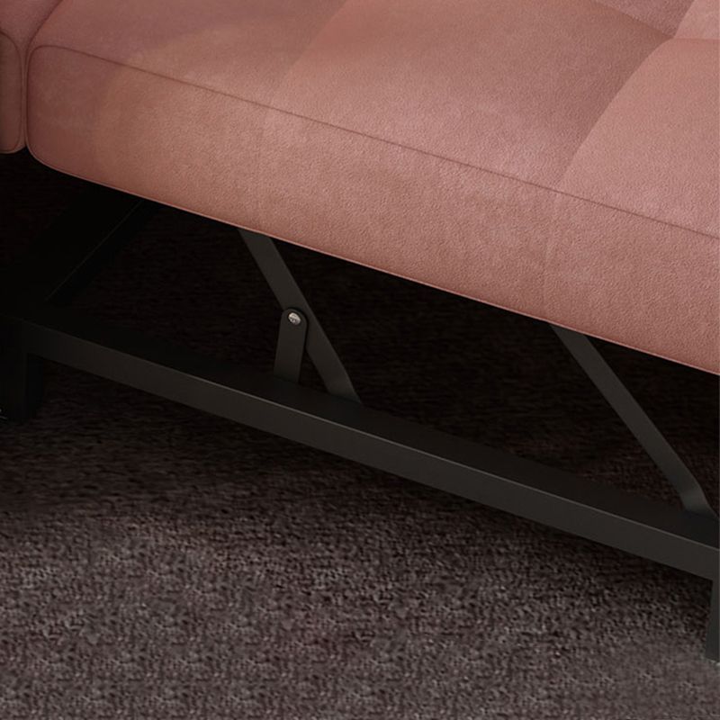 Velvet Daybed with Upholstered Contemporary Convertible Metal Bed