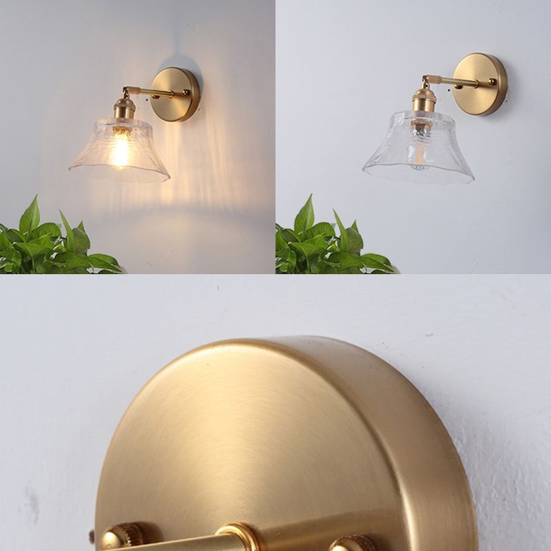 1-Licht geometrische Wandleuchten moderne einfache Style-Glas-Wandbeleuchtung in Gold