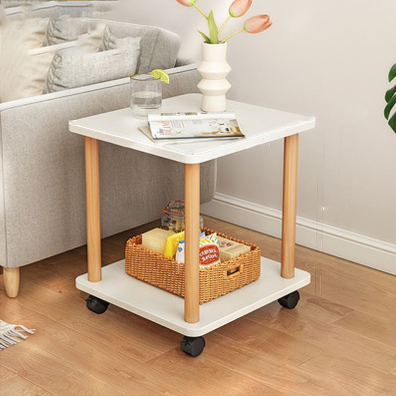 Modernistic Geometric End Slide Table 18.5" Tall Side End Table
