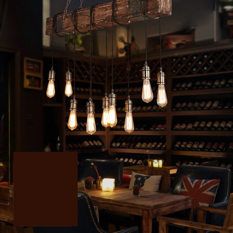 COLORE DI LEGGIO LUCE PENDANTE ISLANDE RETTANGOLARE IN INDUSTRIALE LUCE DI BACCHIO DI INGGIO