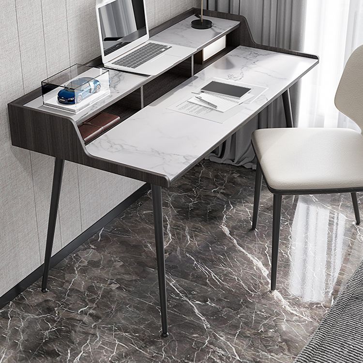Industrial Style Stone Computer Desk Rectangular Office Desk