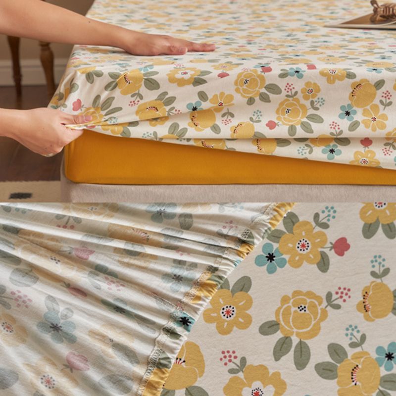 Bed Sheet Ditsy Floral Fitted Non-pilling Breathable Bed Sheet Set