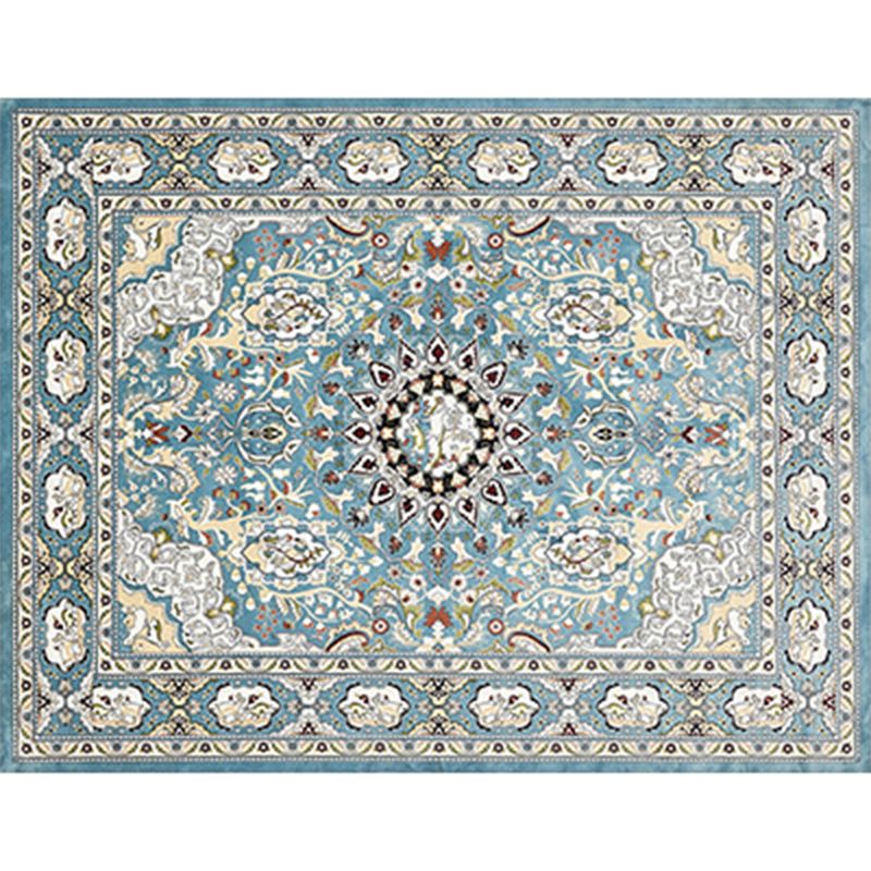 Rustic Persian Indoor Rug Multi Colored Florentine Carpet Washable Stain Resistant Anti-Slip Backing Rug for Room