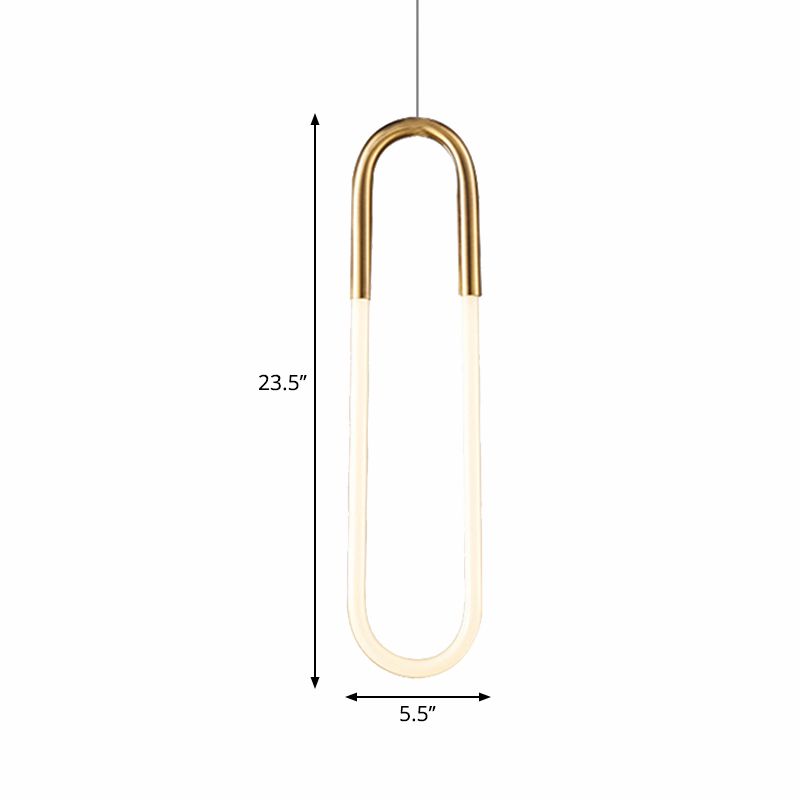 Oval Acrilic Dropserve Contemporary 1/2 Light Gold Appedful Light in luce calda/bianca/naturale