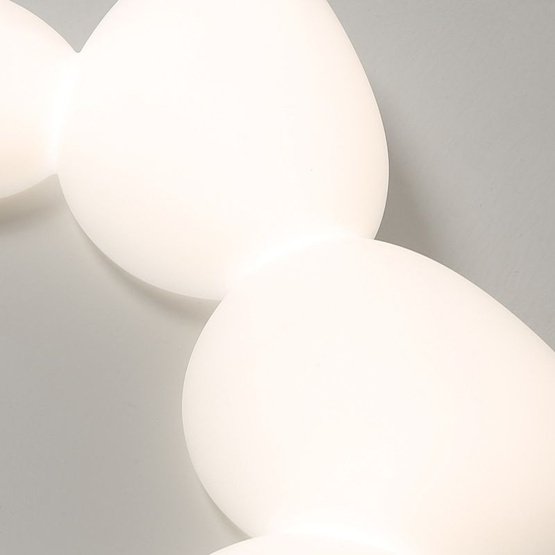 Nordic Flush Mount Plastic LED Ceiling Light Fixture for Bedroom