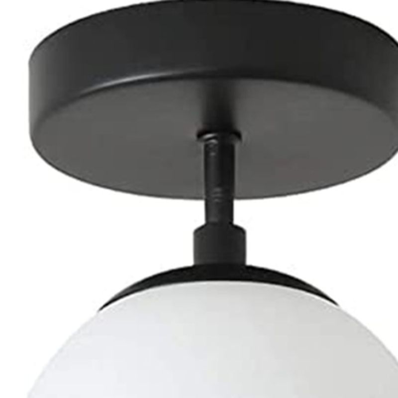 White Globe Shaded Ceiling Light Modernism Flush Mount Lighting for Foyer