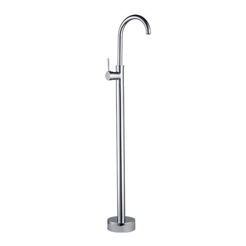 Modern Freestanding Tub Faucet Floor Mounted Lever Freestanding Tub Filler Trim