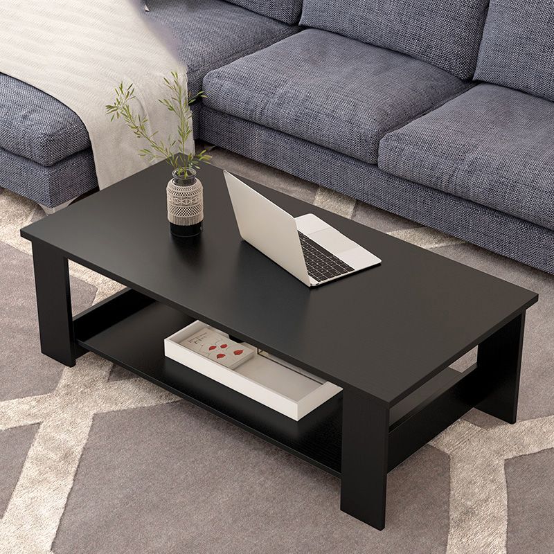 Rectangular Coffee Table Scandinavian Wood Four Legs Coffee Cocktail Table