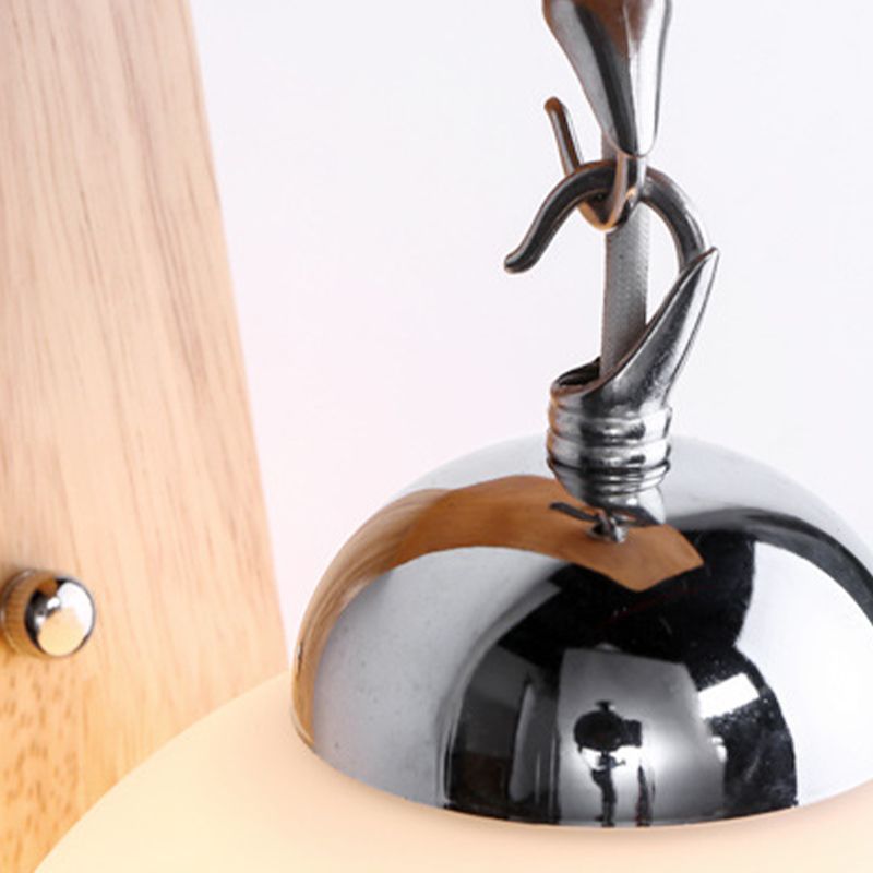 Modern Style Orb Wall Light Sconces Wood 1 Light Wall Lighting Ideas
